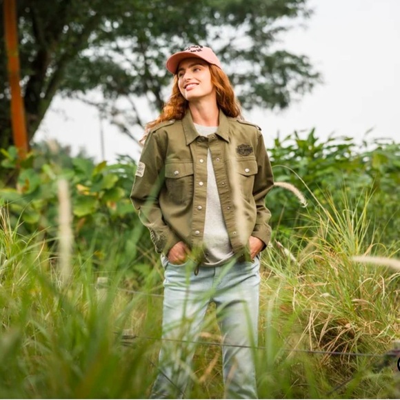 Harley-Davidson Women’s High Rise Boot Ankle Light Blue Denim Stretch Jean Nwt - Picture 3 of 8